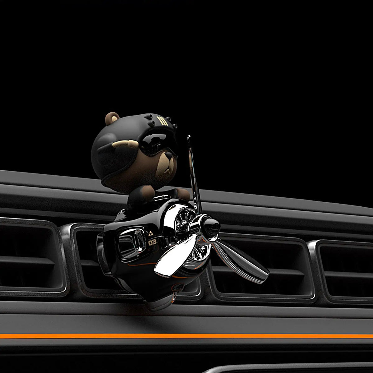 Rotating Bear Pilot Car Vent Air Freshener | DIY Diffuser Clip Car Vent Air Freshener QXL