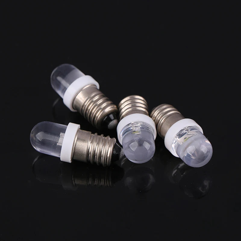 5-Pack E10 LED Bulbs DC 3V 6V 12V 24V Indicator Mini Light Miniature LED Bulb QXL