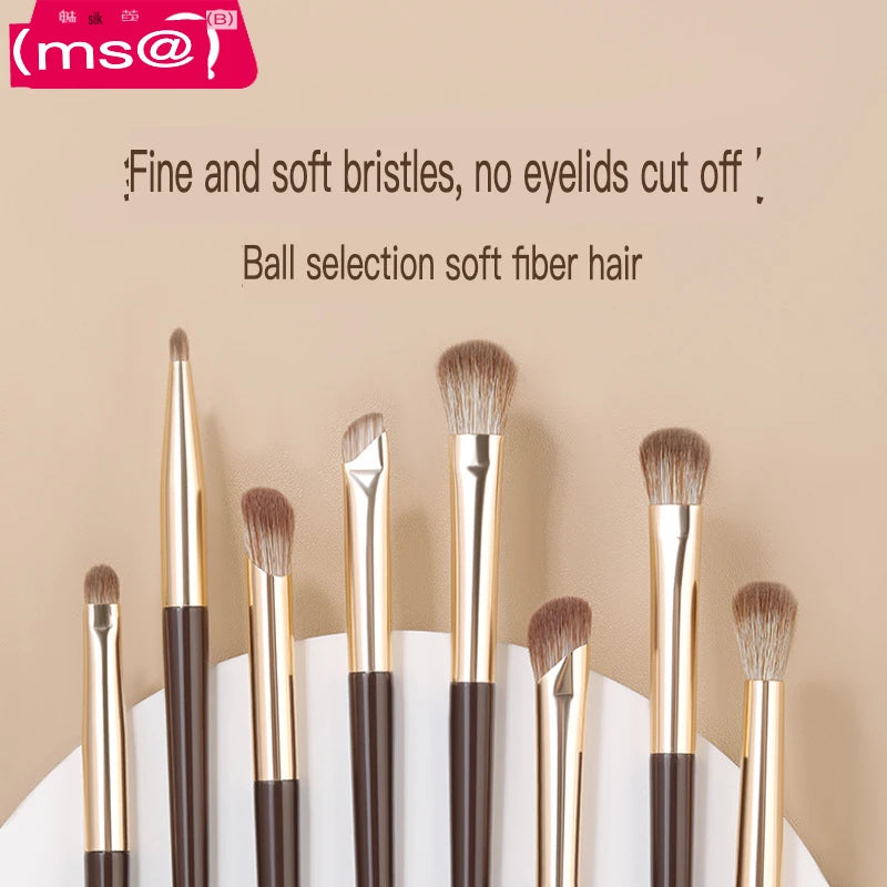 MSQ 8-Piece Soft Fiber Eye & Nose Detail Makeup Brush Set Makeup Brush Set QXL