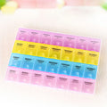 7-Day Weekly Pill Organizer | 28-Compartment Tablet Box Weekly Pill Organizer QXL 1pc