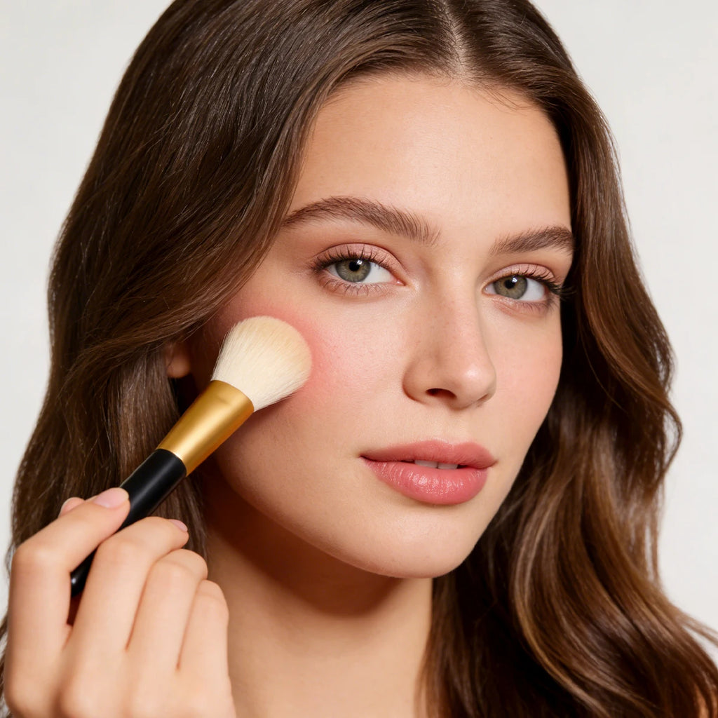 KOSSHOW Soft Blush Contour & Powder Brush – Deep Blue Makeup Brush QXL