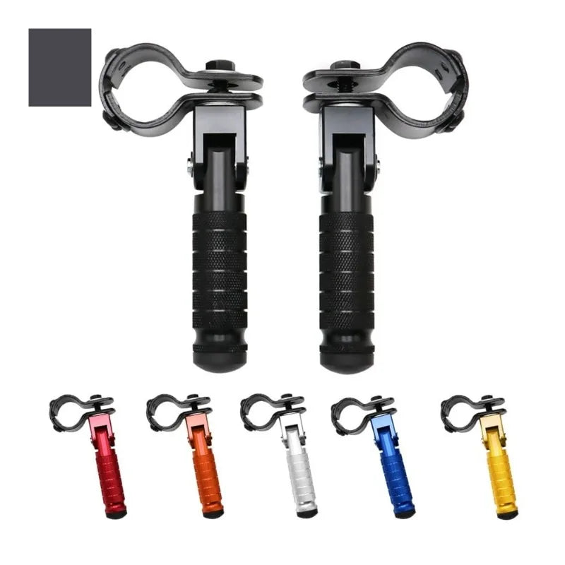 Folding Highway Foot Pegs & Clamps for Triumph Tiger & Trident Motorcycle Foot Pegs QXL