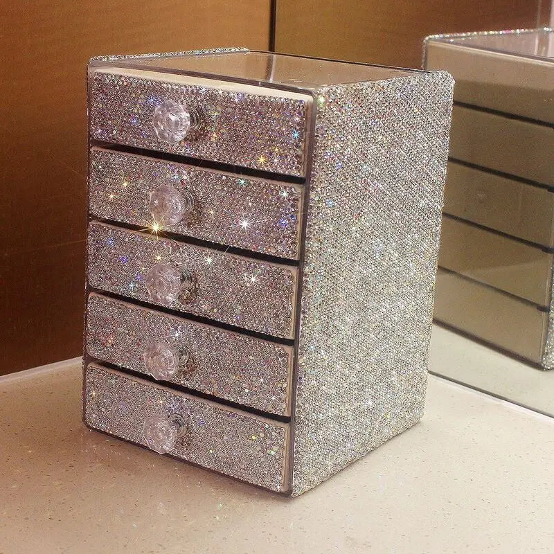 Acrylic Dustproof Makeup & Jewelry Organizer with Drawers Makeup & Jewelry Organizer QXL