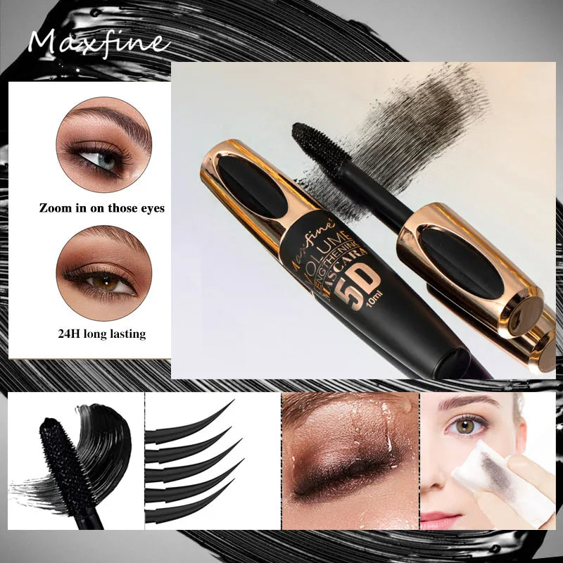 MAXFINE 5D Silk Mascara – Waterproof, Lengthening & Volume Mascara QXL