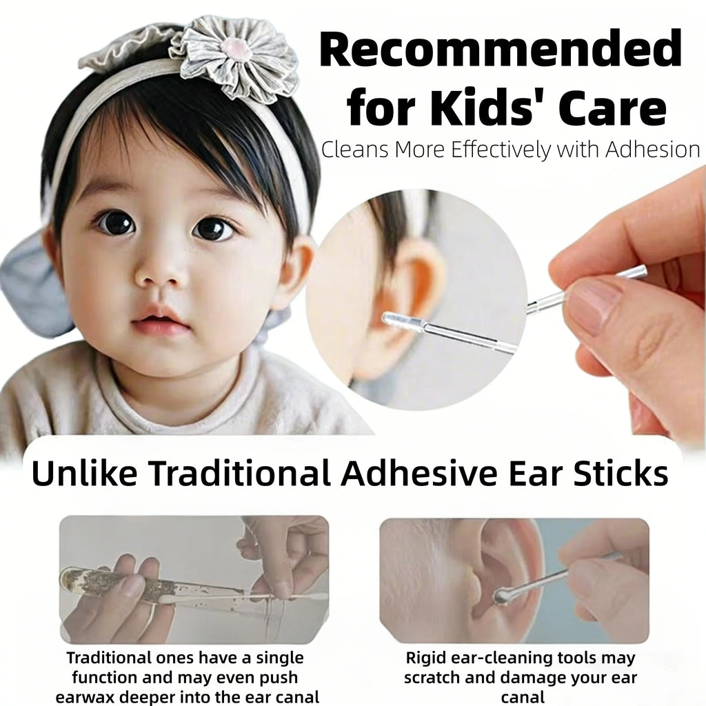 24-Pack Soft Silicone Sticky Ear Cleaner Tool – All Ages Ear Cleaning Tool QXL