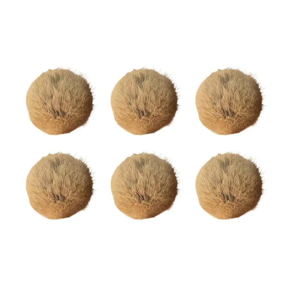 6-Pack Faux Fur Cat Toy Balls with Catnip & Silver Vine Cat Toy Balls QXL 6pcs