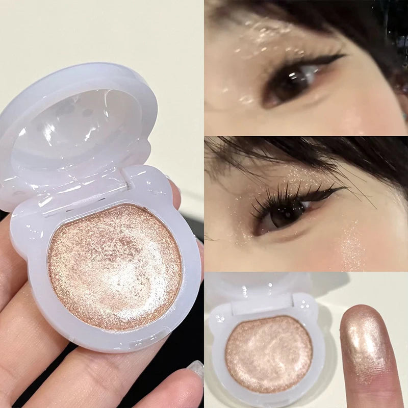 QiBest Pearlescent Glitter Eyeshadow Palette | Highlighter & Blush Glitter Eyeshadow Palette QXL