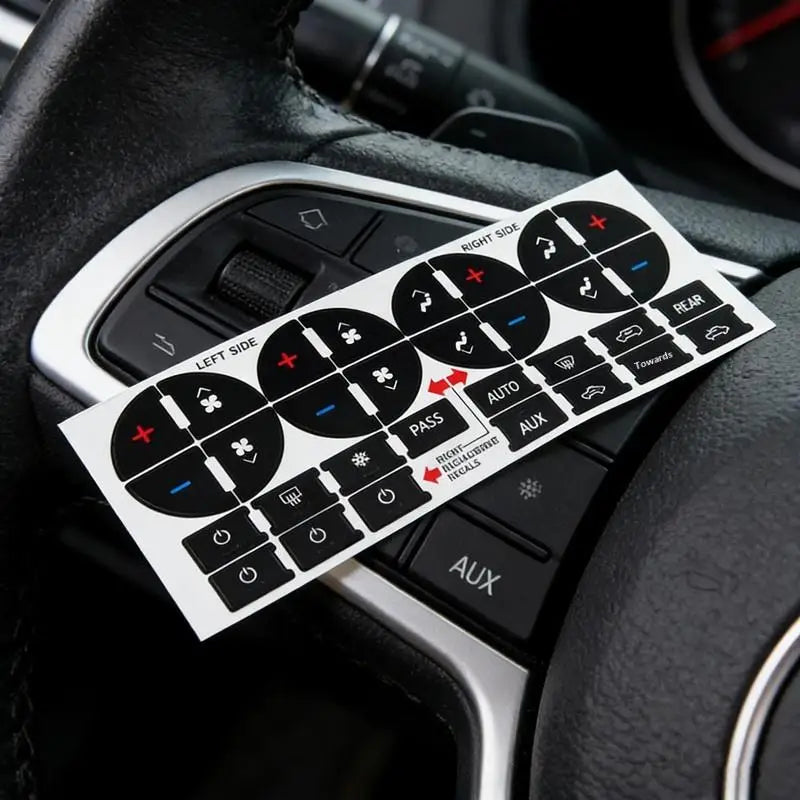 Car Dashboard Climate Control Replacement Decal Sticker Kit Dashboard Decal Sticker QXL Default Title