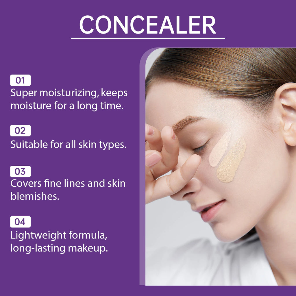 Eelhope Moisturizing Concealer | Lightweight Long-Lasting Cover Moisturizing Concealer QXL