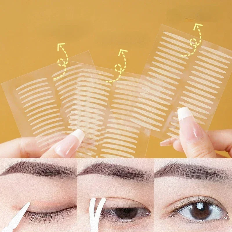 10-Sheet Double Eyelid Tape Stickers | Clear Lace Fold Eyelid Tape Stickers QXL