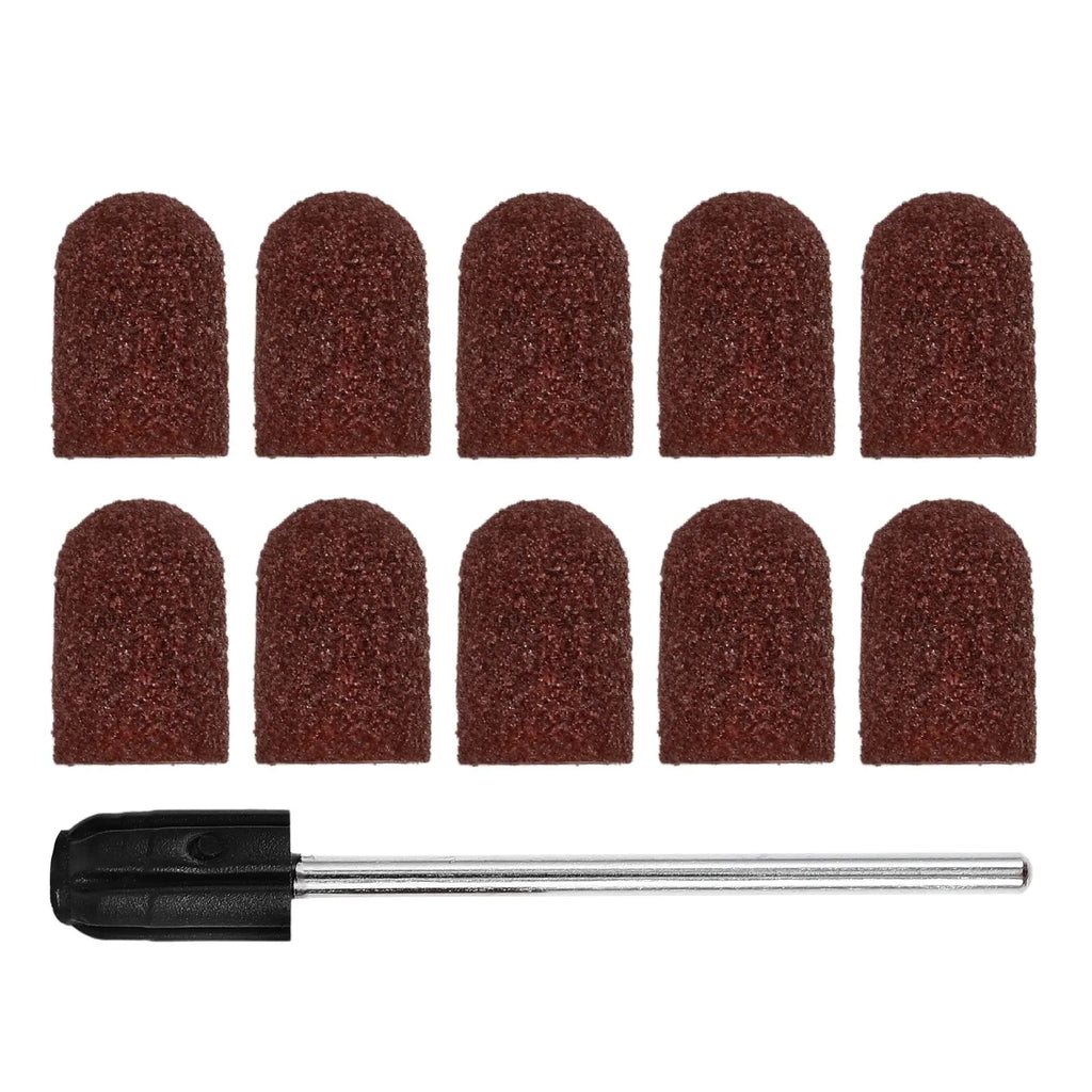 10-Pc Nail Drill Bit Set | Manicure & Pedicure Grinding Heads Nail Drill Bits QXL