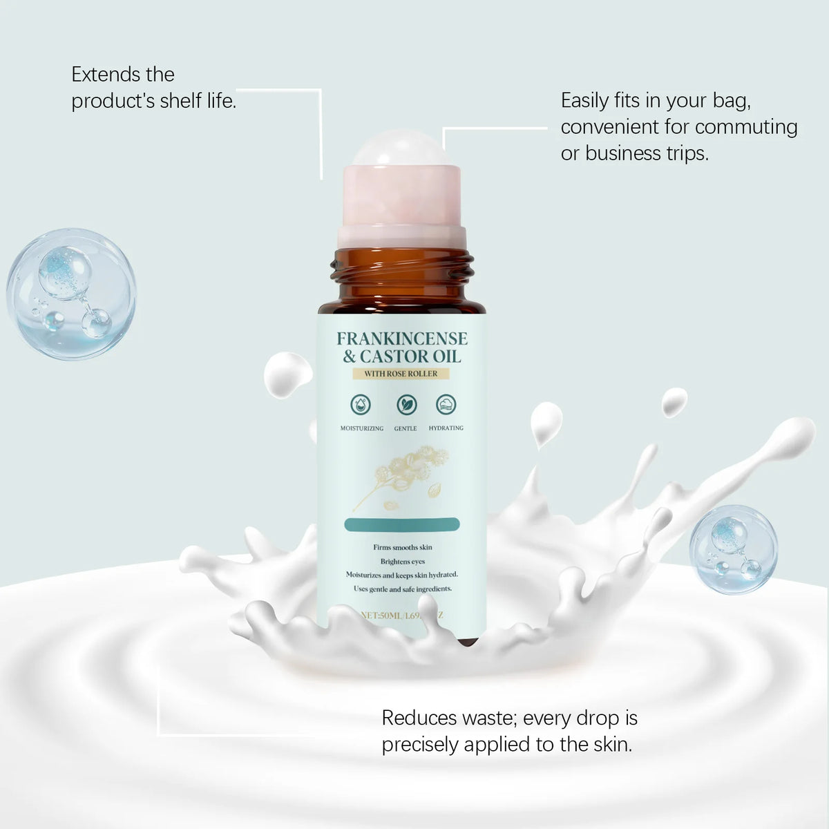 Frankincense Castor Oil Rollerball | Nourishing Face & Body Oil Facial Body Oil QXL