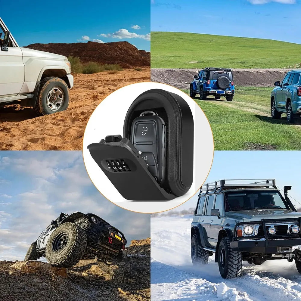 Magnetic Key Hider Box | 4-Digit Lock, Waterproof, Under Car Magnetic Key Box QXL
