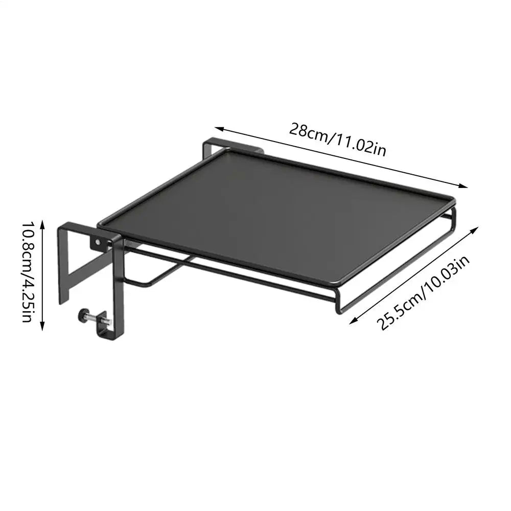 Foldable Cabinet Door Shelf & Towel Rack | Kitchen Space Saver Foldable Cabinet Shelf QXL Black