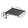 Foldable Cabinet Door Shelf & Towel Rack | Kitchen Space Saver Foldable Cabinet Shelf QXL Black