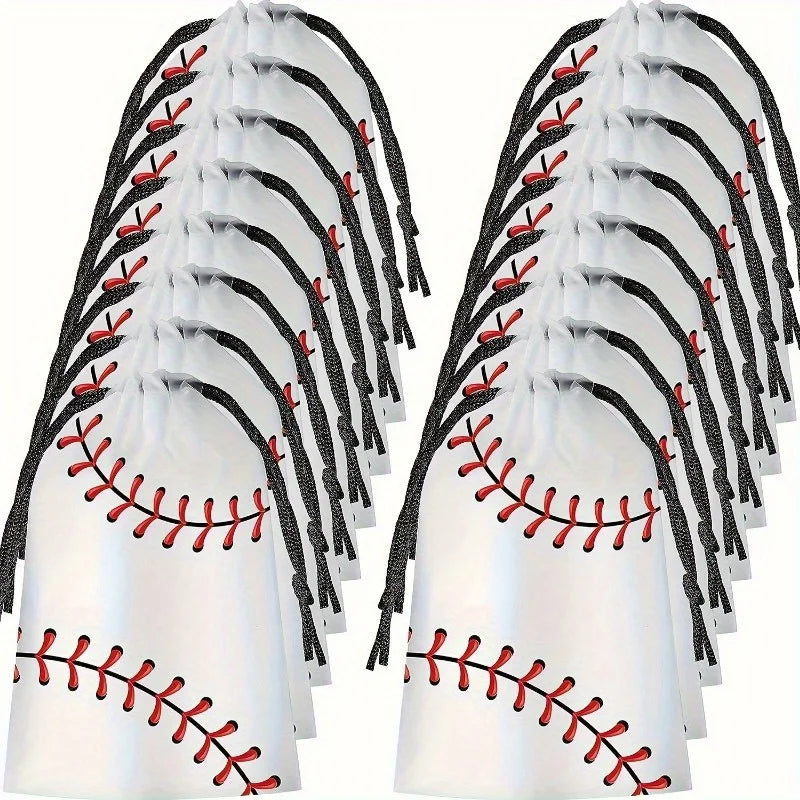 Baseball Drawstring Bag | Cotton Gift, Party & Storage Bag Drawstring Storage Bag QXL