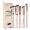 MAANGE 5-Piece Makeup Brush Set | Powder, Blush & Foundation Makeup Brush Set QXL Apricot