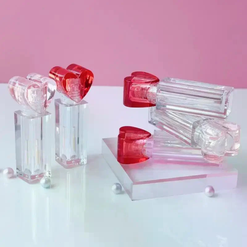 3.5ml Heart-Shaped Refillable Lip Gloss Tube | DIY Clear Container Lip Gloss Container QXL