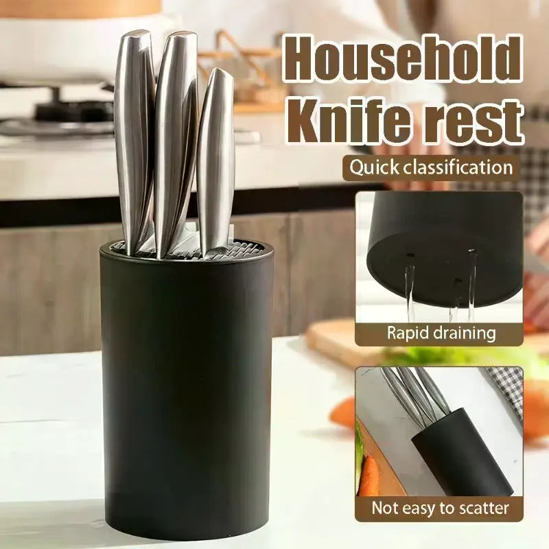 17.5cm Kitchen Knife Holder & Organizer | Countertop Rack Knife Storage Rack QXL