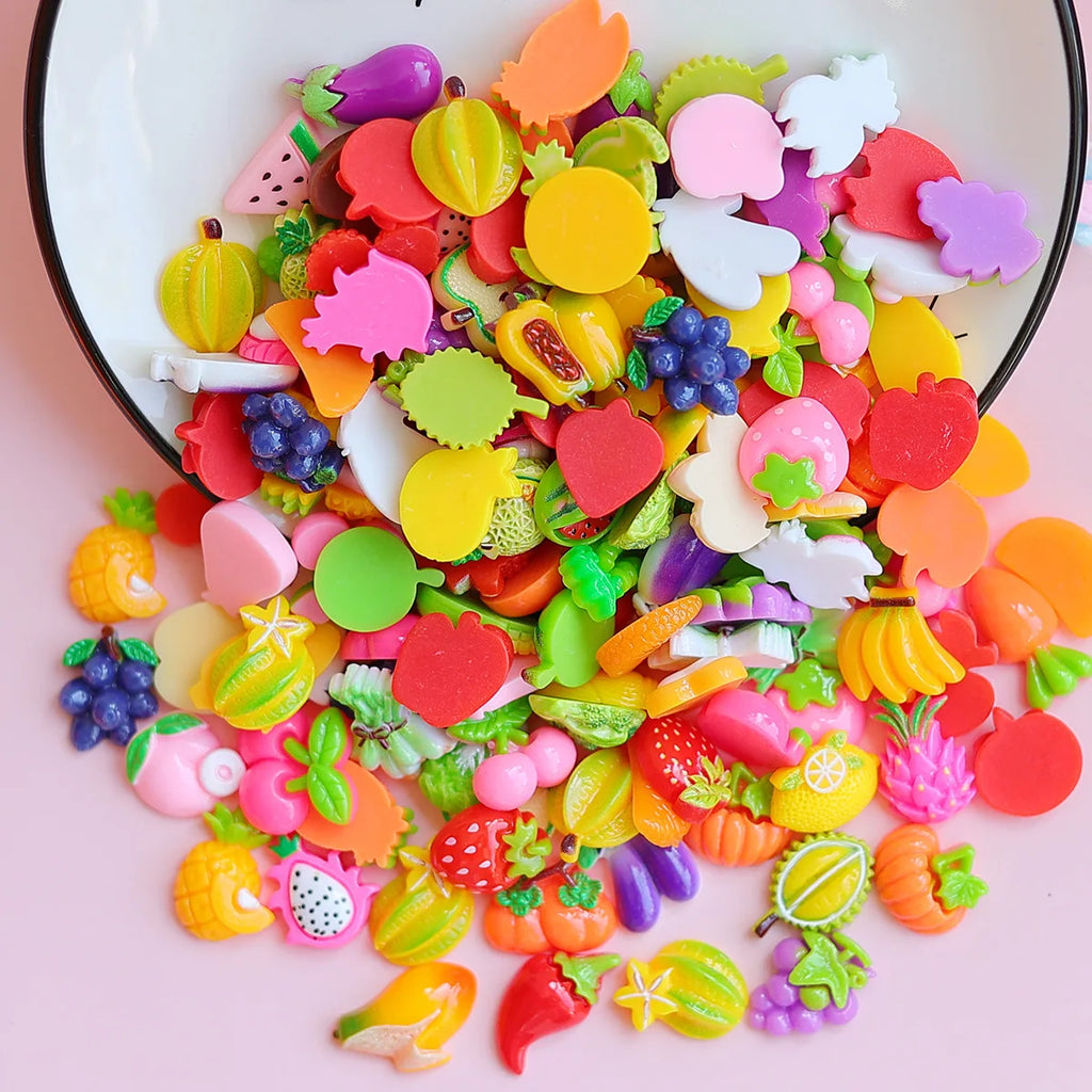 20-Pc 3D Kawaii Flower Nail Charms | Pink Resin Nail Art Set Nail Art Charms QXL 20pcs
