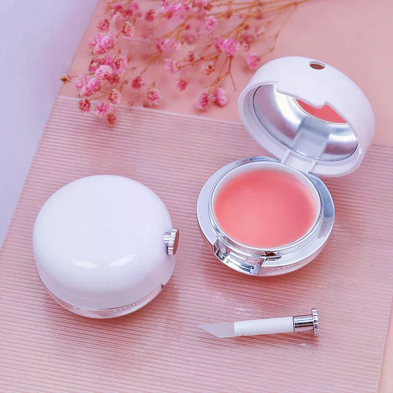 13ml Lip Scrub Jar with Silicone Brush & Pocket Mirror Cosmetic Lip Jar QXL