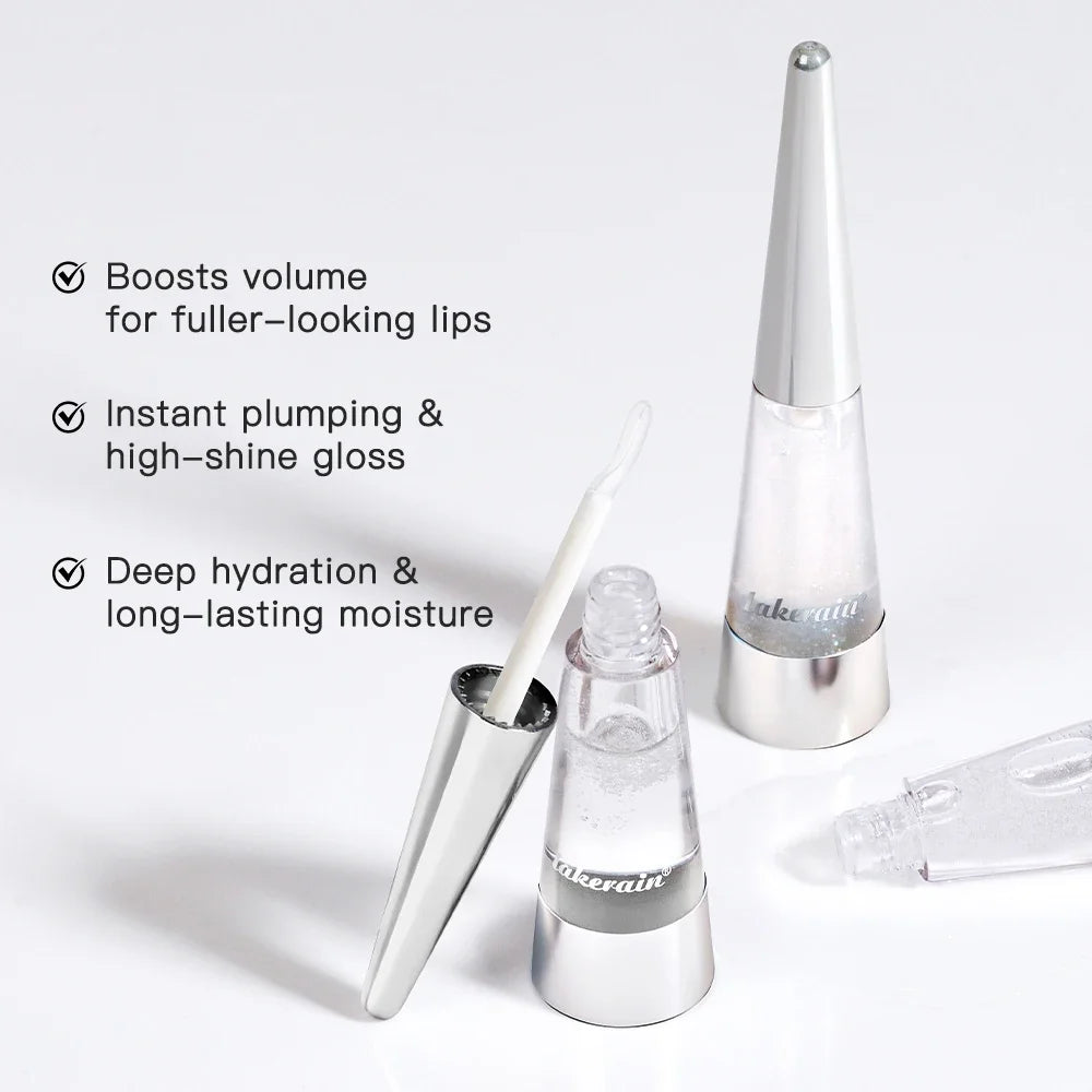 LAIKOU Clear Lip Plumper Oil Gloss | Fuller Lips & High Shine Lip Plumper Gloss QXL