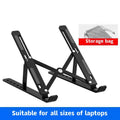 Aluminum Foldable Laptop Stand | Adjustable Portable Holder Laptop Stand QXL black