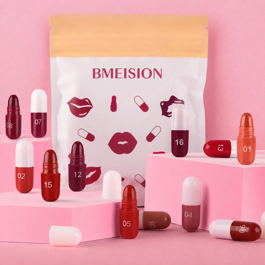 18-Piece Mini Lipstick Set | Matte, Gloss & Lip Liner Lip Makeup Set QXL