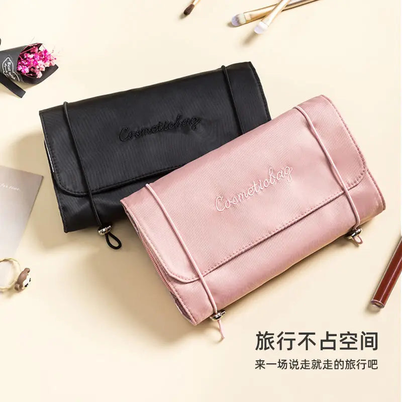 Large-Capacity Nylon Makeup Brush Bag & Detachable Storage Box Makeup Brush Bag QXL