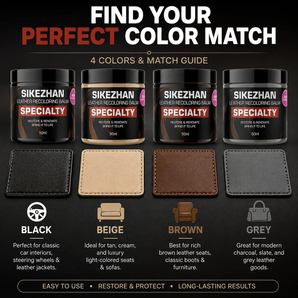 SIKEZHAN Leather Recoloring Balm 50ml | Restore Car Seats & More Leather Restoration Balm QXL