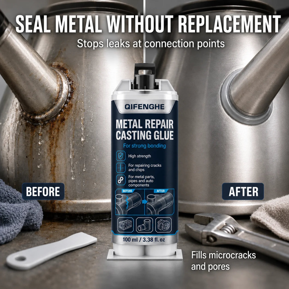 100ml Industrial Epoxy Casting Glue | High Strength Metal Adhesive Epoxy Metal Adhesive QXL