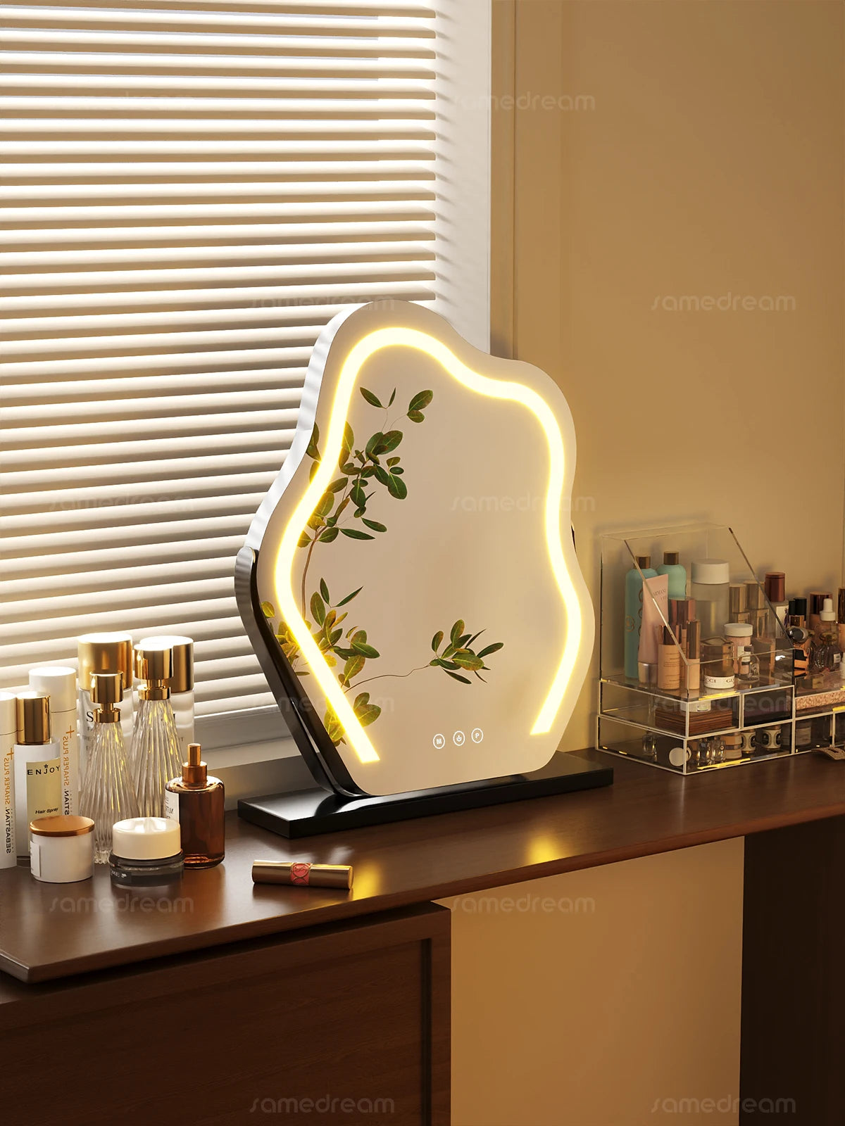 LED Cloud Makeup Mirror | Rotating Dressing Table Light LED Vanity Mirror QXL