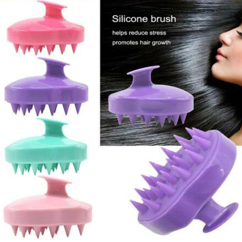 Silicone Scalp Massage Brush | Shampoo & Hair Washing Comb Scalp Massage Brush QXL
