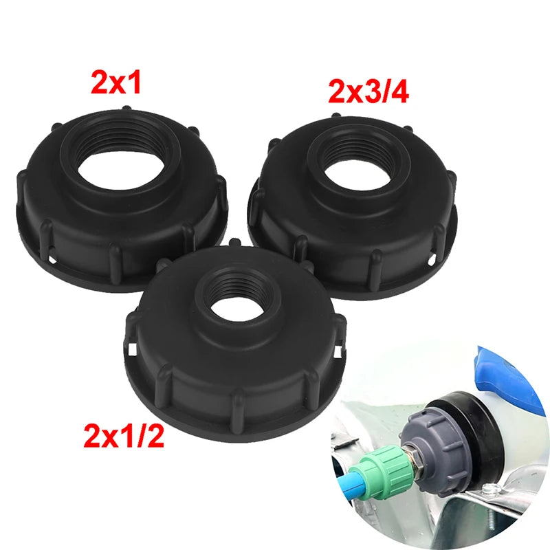 IBC Tank S60x6 Coarse Thread Cap Adapter 1/2" 3/4" 1" Plastic IBC Tank Adapter QXL