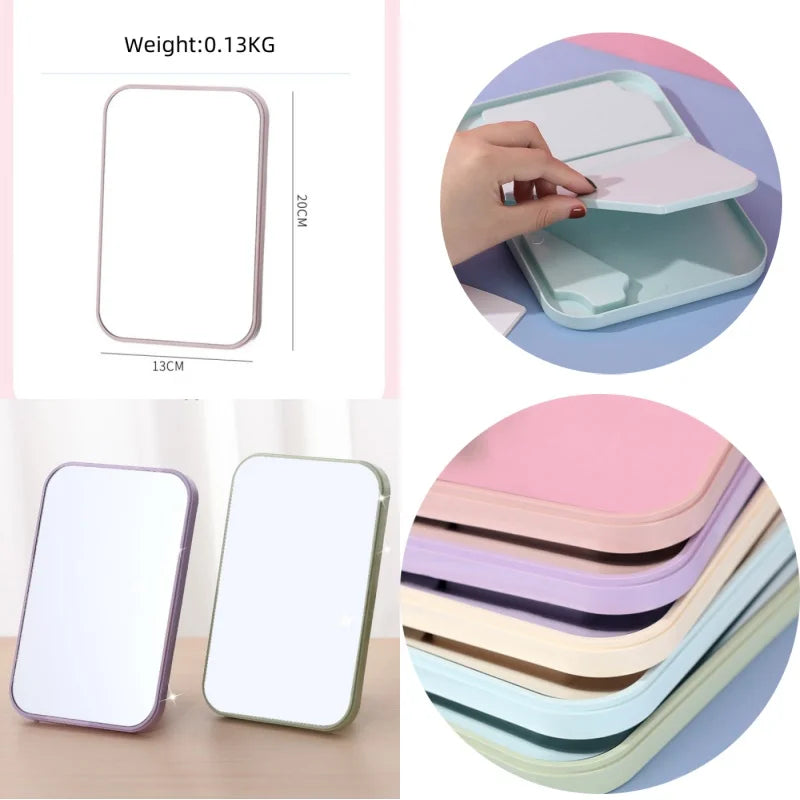 Folding Portable Makeup Mirror | Large Desktop Vanity Mirror Desktop Makeup Mirror QXL