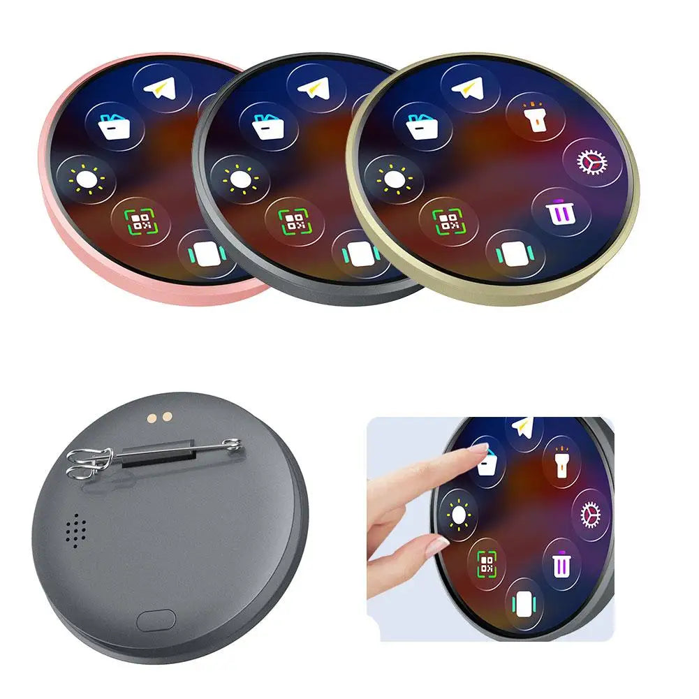 BW01 Electronic Badge – 1.85" HD Round Display & Bluetooth 5.4 Smart Wearable Badge QXL