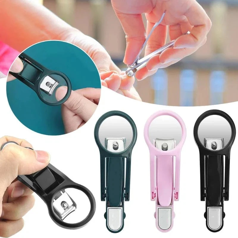 Magnifying Nail Clipper for Seniors | 3x Lens, Non-Slip Grip Magnifying Nail Clipper QXL