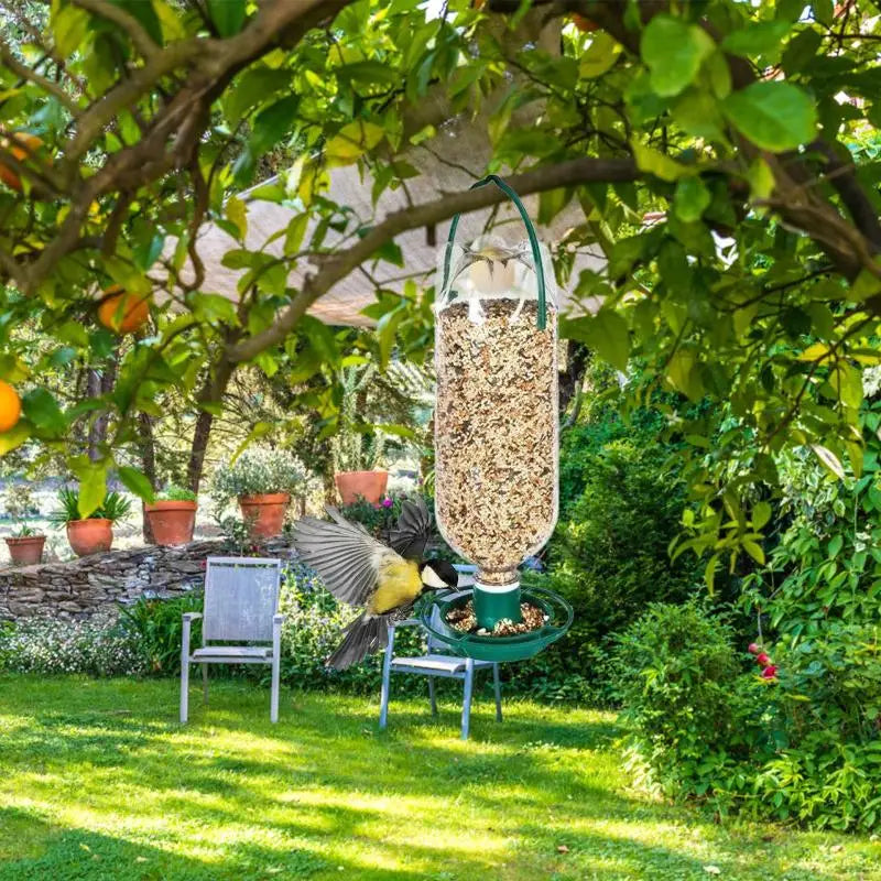Automatic Hanging Bird Feeder Bowl for Parrot & Wild Birds Bird Feeder QXL