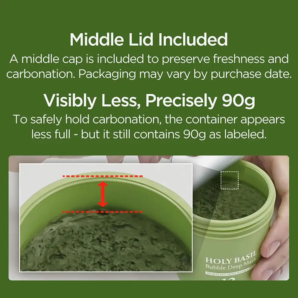 Korean Basil Bubble Clay Mask – Pore Cleanse & Oil Control Bubble Clay Mask QXL