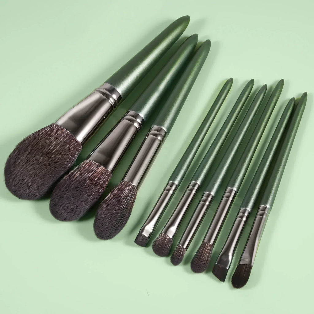 9-Piece Makeup Brush Set | Foundation, Contour & Eye Brushes Makeup Brush Set QXL