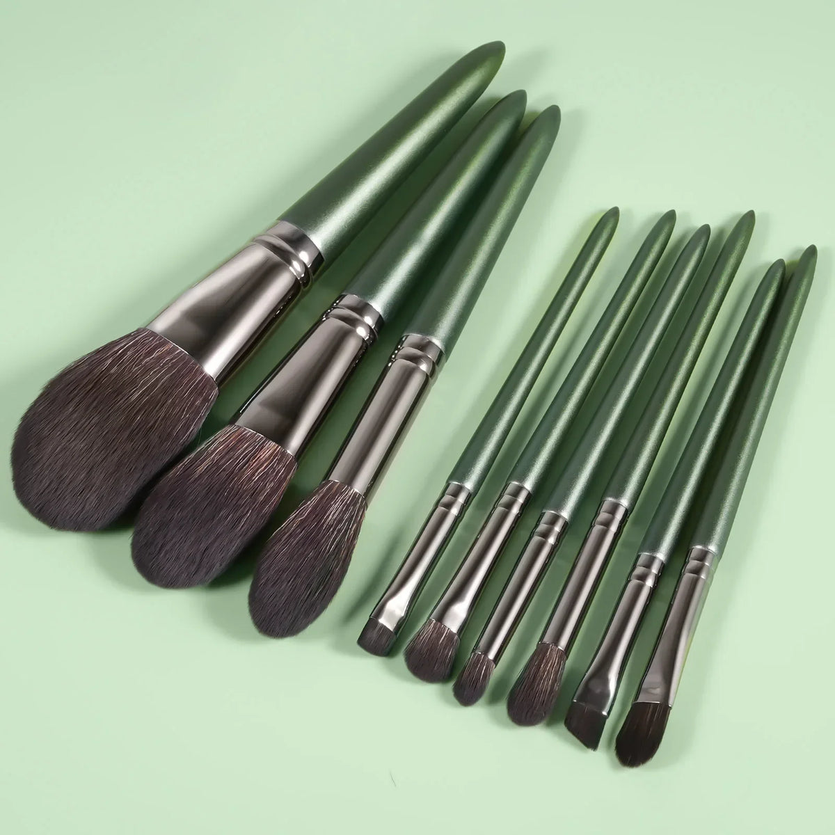 9-Piece Makeup Brush Set | Foundation, Contour & Eye Brushes Makeup Brush Set QXL