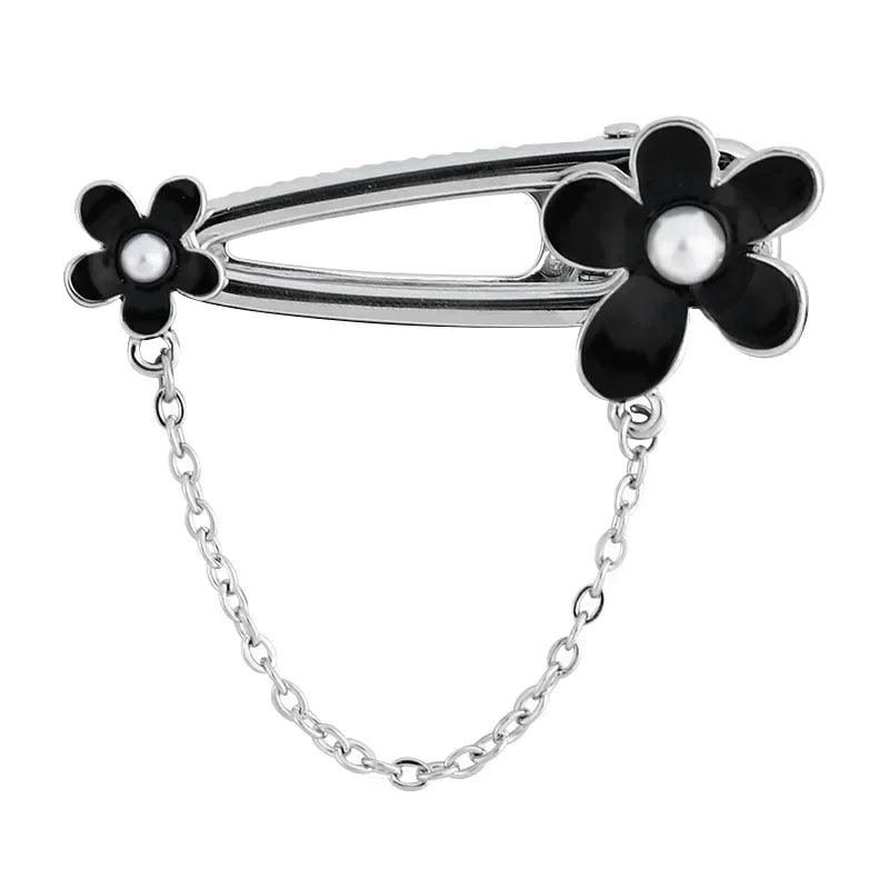 Silver Y2K Metal Duckbill Clip | Side Bang Barrette Hairpin Hair Clip Barrette QXL