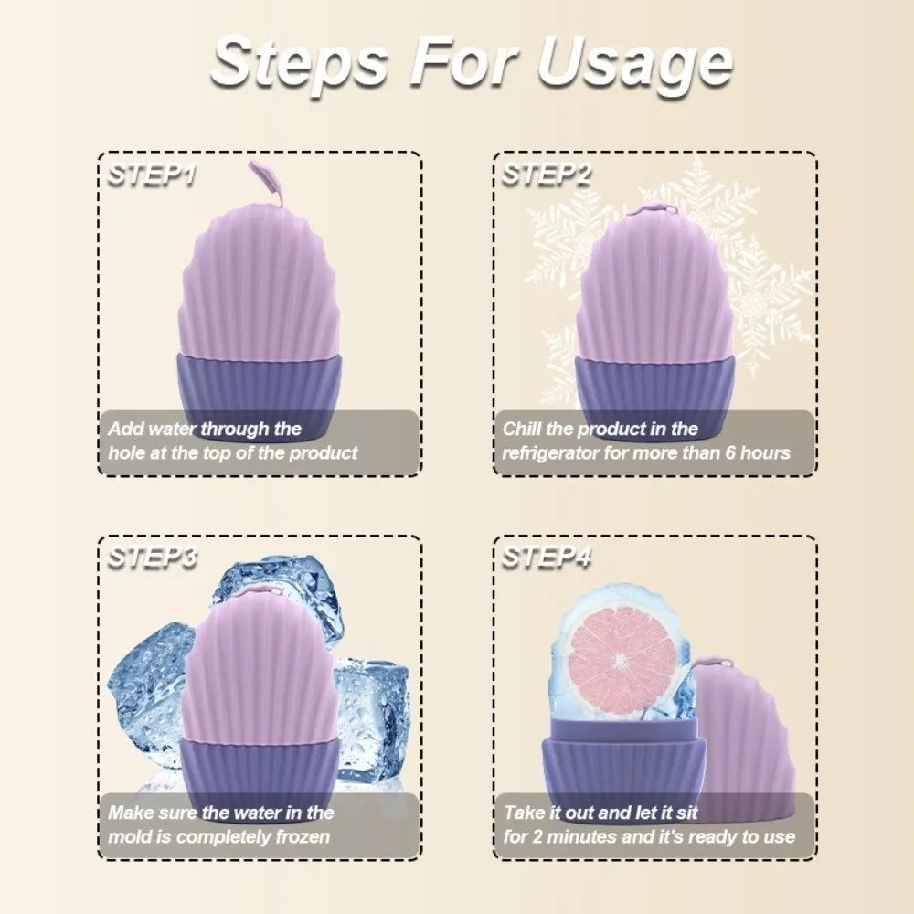 Silicone Ice Face Roller – Cooling De-Puffing Skincare Tool Ice Face Roller QXL