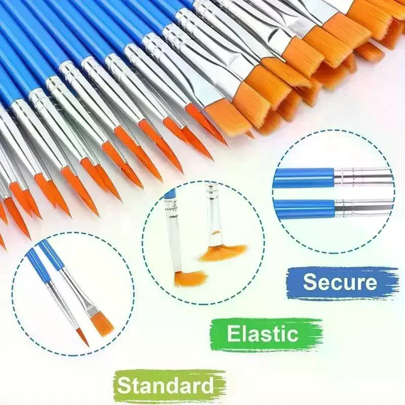 50-Piece Artist Paint Brush Set | Hook Line & Craft Brushes Artist Paint Brush Set QXL