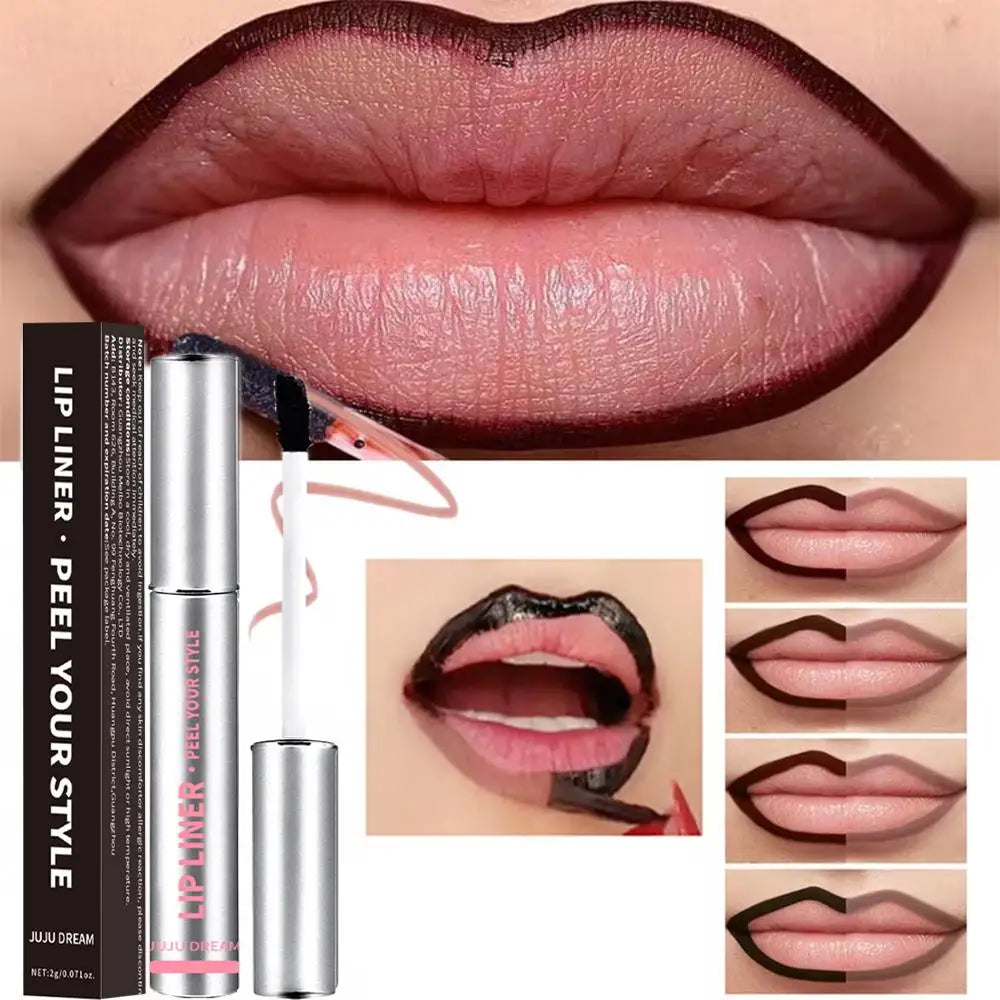 JUJU Dream 2-in-1 Peel-Off Matte Lip Gloss & Liner Matte Lip Tint QXL