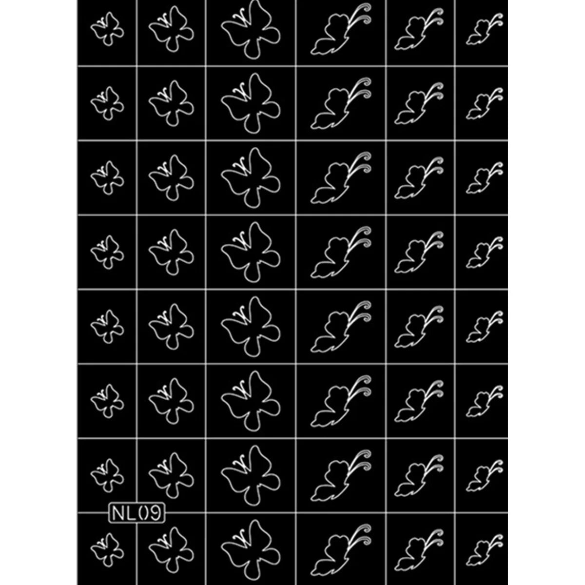 2-Pack Heart & Butterfly Nail Art Airbrush Stencil Templates Nail Art Stencils QXL