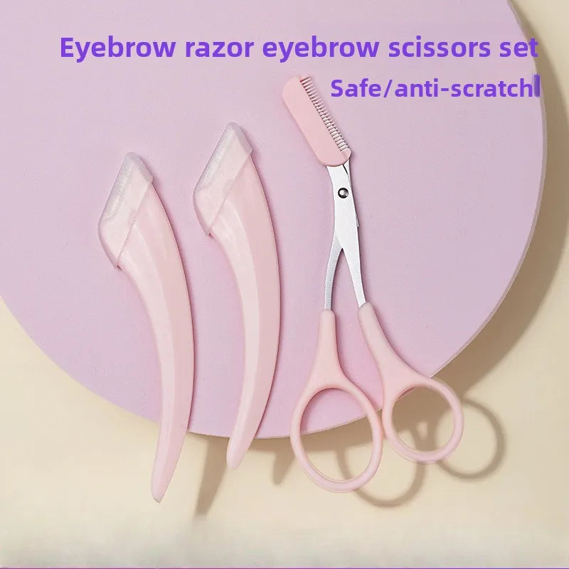 Stainless Steel Eyebrow Scissors with Comb | Brow Trimmer Eyebrow Trimmer Scissors QXL
