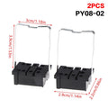 PY14-02 Universal Relay Socket Holder 2-Pack | PCB Solder Relay Socket Holder QXL A3