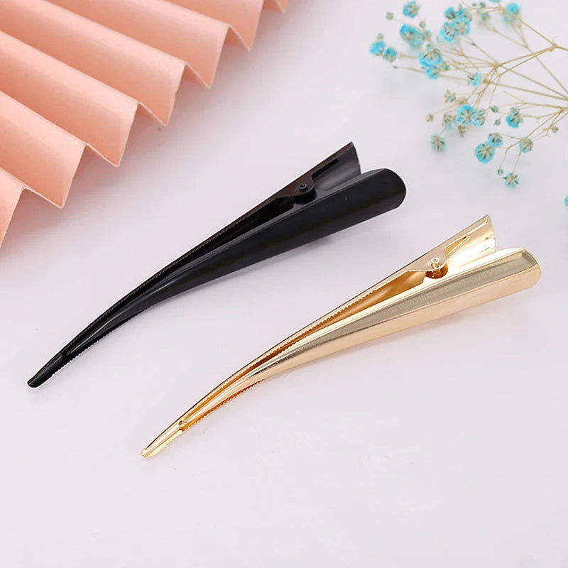 5/10-Pack Long Metal Duckbill Hair Clips | Salon Styling Clamps Hair Styling Clips QXL