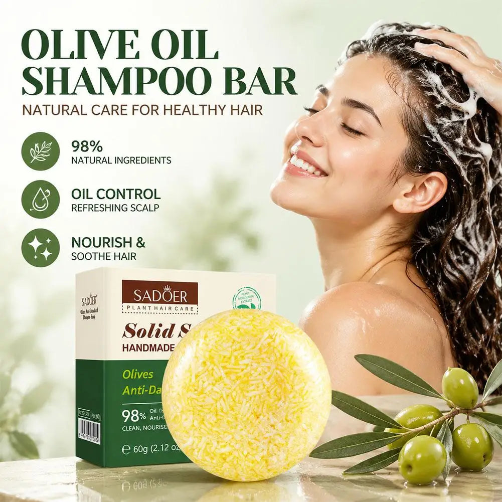 Olive Oil Solid Shampoo Bar | Nourishing & Volumizing Solid Shampoo Bar QXL